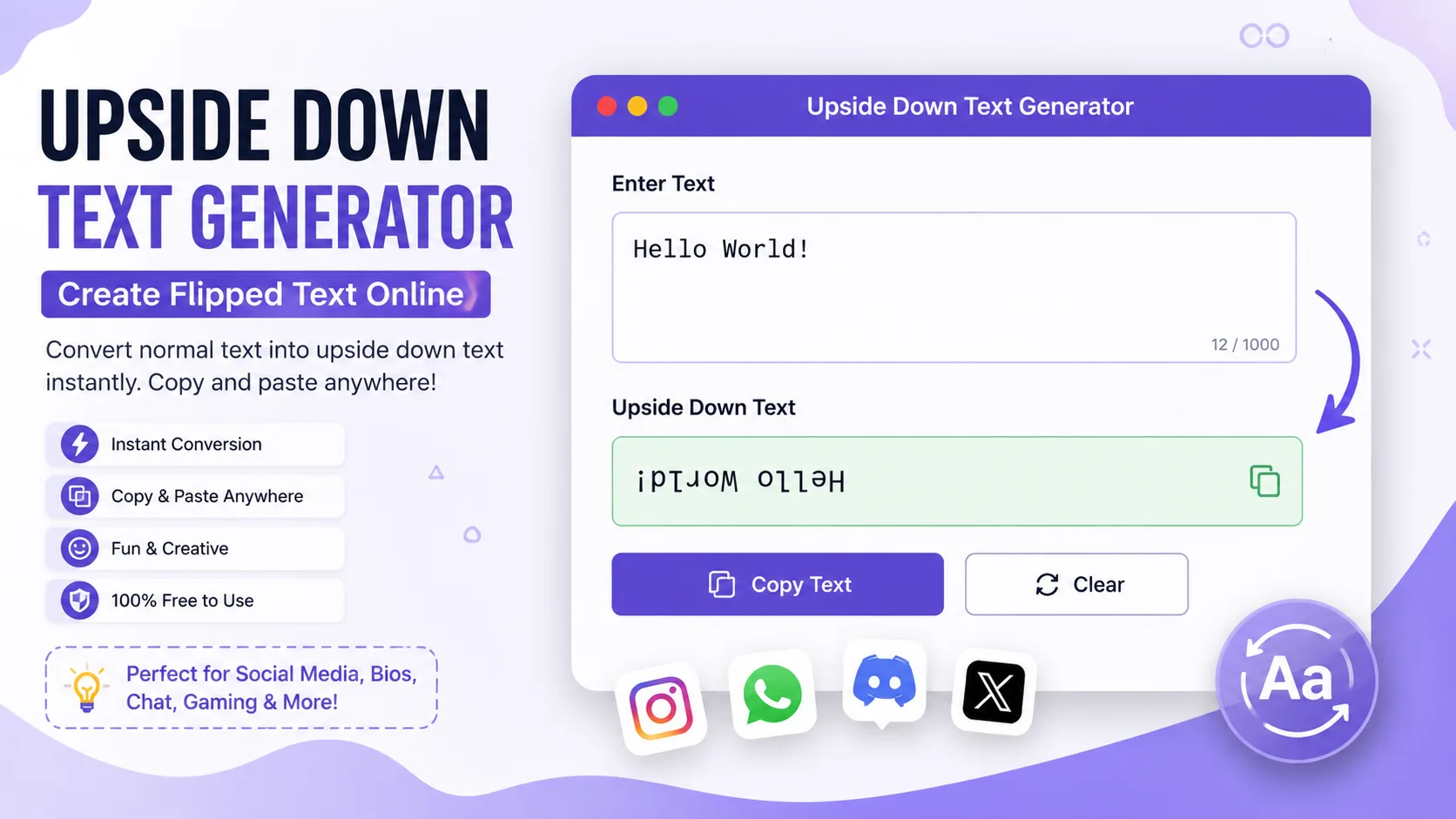 Upside Down Text Generator